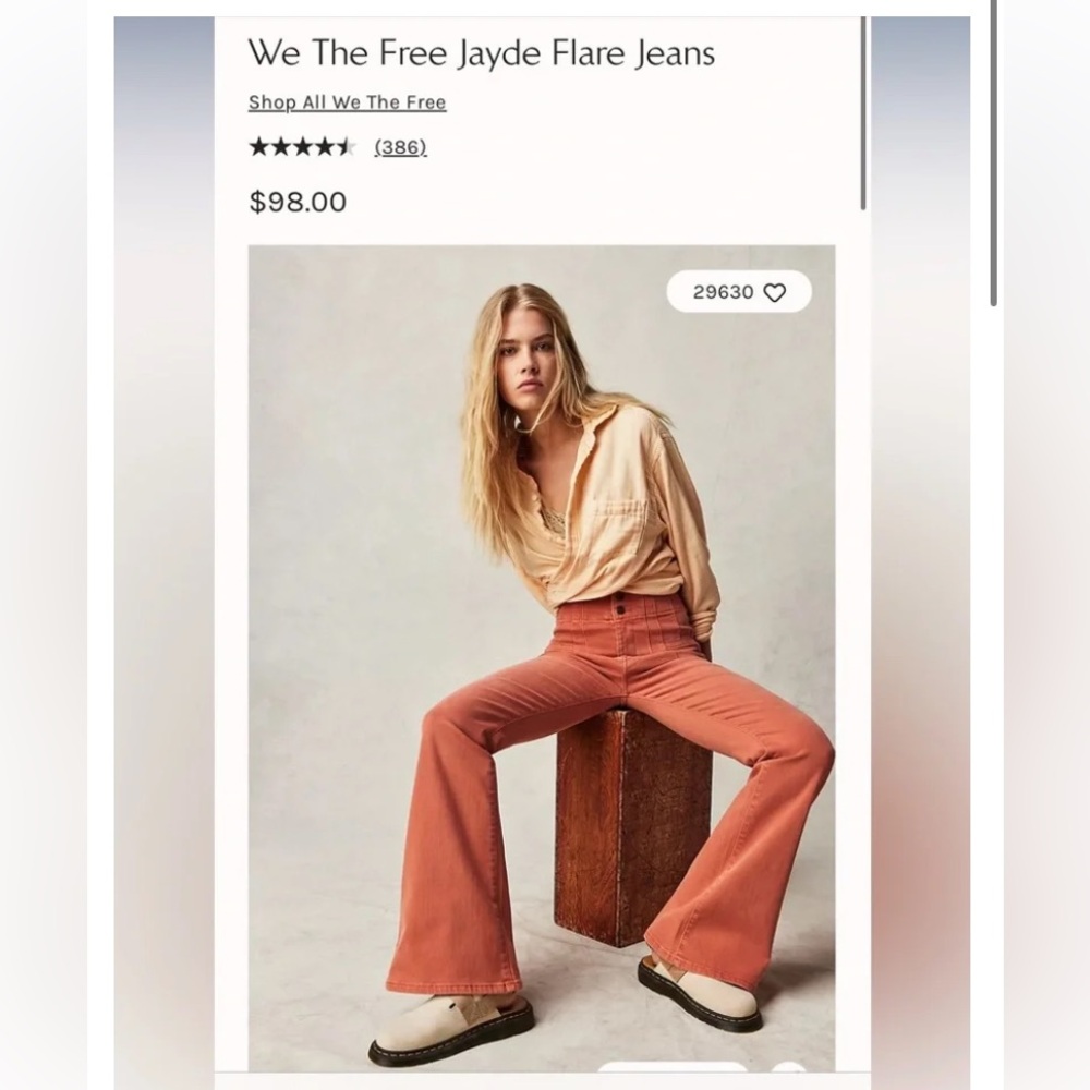 We The Free Jayde Flare Jeans Size 27